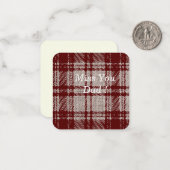 Karierte Karte braun (Vorderseite/Rückseite Beispiel)