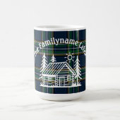 Karierte Keramik in der Kabine für benutzerdefinie Kaffeetasse (Mittel)