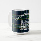 Karierte Keramik in der Kabine für benutzerdefinie Kaffeetasse (Vorderseite Links)