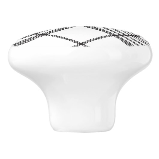 Karierte Keramik Keramikknauf (Seitenansicht)