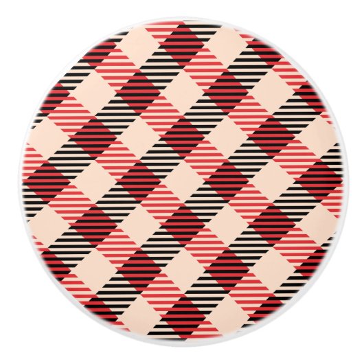 Karierte Keramik Keramikknauf (Vorderseite)