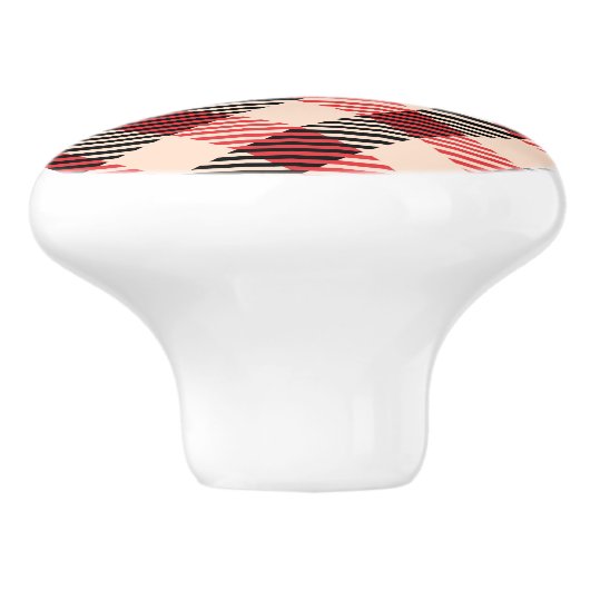 Karierte Keramik Keramikknauf (Seitenansicht)