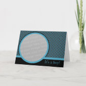 Karierte Kinderankündigung 2 (blau) Ankündigung (Vorderseite)