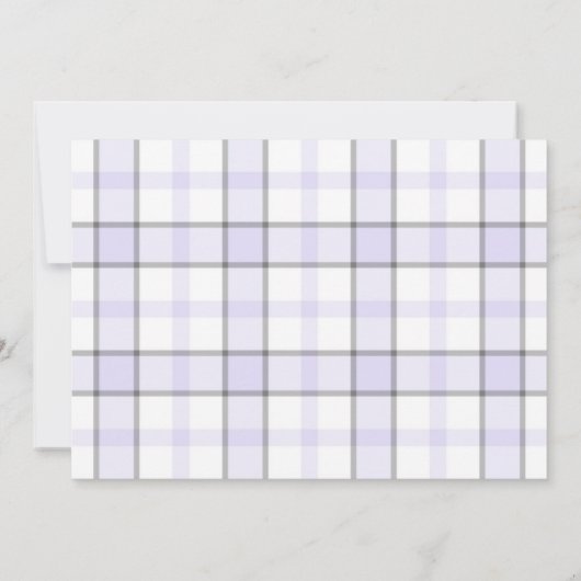 Karierte Kinderdusche (OM) Einladung (Rückseite)