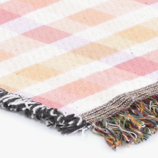 Karierte Koralle und Rosa Decke (Ecke)