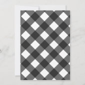 Karierte Kraft String Lights I Do GRILLEN Verlobun Einladung (Rückseite)