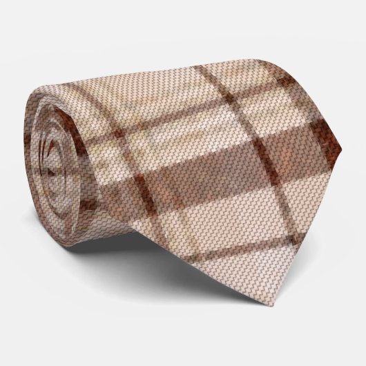 Karierte Krawatte des verblassten Brauntons (Gerollt)