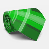 Karierte Krawatte Grün und Schwarz (Gerollt)