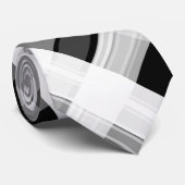 Karierte Krawatte Schwarz/Weiß (Gerollt)