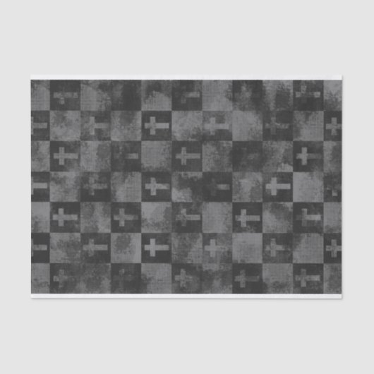 Karierte Kreuze Seidenpapier (Vorderseite)