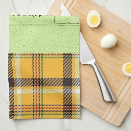 Karierte Küchenhandtuch Geschirrtuch (Viertel Falte)