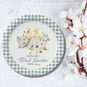 Karierte Küken Kleines Lamm mein erstes Ostern Pappteller