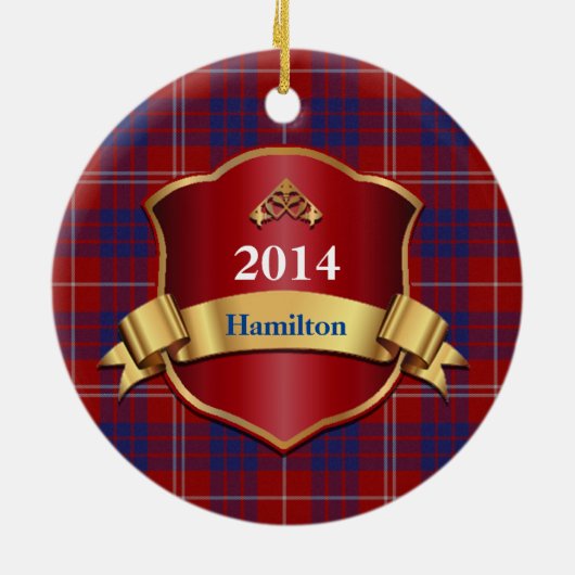 Karierte kundenspezifische Verzierung Keramik Ornament (Hinten)