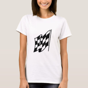Karierte laufende Flagge T-Shirt