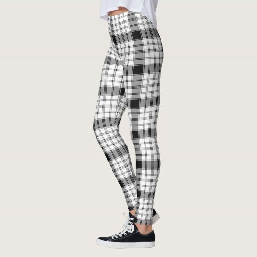 karierte Leggings braun und weiß Leggings (Links)