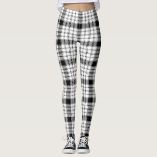 karierte Leggings braun und weiß Leggings