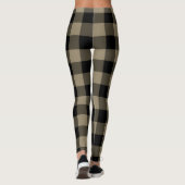 Karierte Leggings in Black Beige (Rückseite)