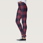Karierte Leggings in Schwarz-Rot (Links)