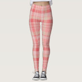 Karierte Leggings in weichrosa Farbe (Vorderseite)
