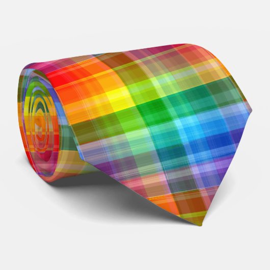 Karierte LGBTQ+ Krawatte (Gerollt)