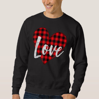 Karierte LIEBE Rot Herzlichen Glückwunsch Valentin Sweatshirt