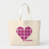 Karierte lila 2 jumbo stoffbeutel (Vorne)