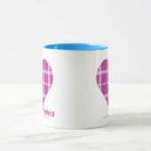 Karierte lila 2 tasse (Zentrum)