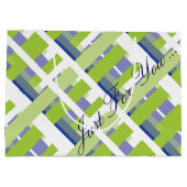 Karierte Limone Geschenktasche Große Geschenktüte (Rückseite)