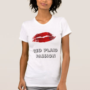 Karierte Lippen T-Shirt