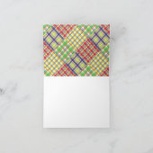 Karierte Madras Personalisierte Mitteilungskarten (Innenseite)