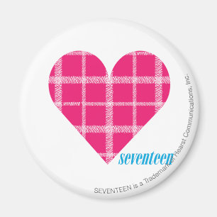 Karierte Magenta 2 Magnet