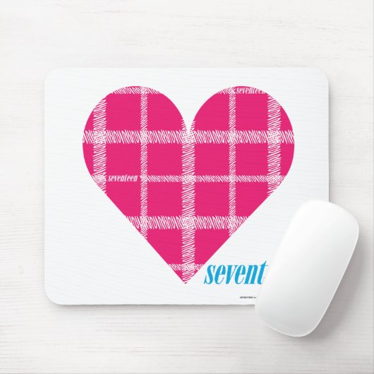 Karierte Magenta 2 Mousepad (Mit Mouse)