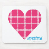 Karierte Magenta 2 Mousepad (Vorne)