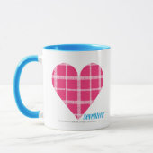 Karierte Magenta 2 Tasse (Links)