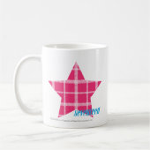 Karierte Magenta 3 Kaffeetasse (Links)