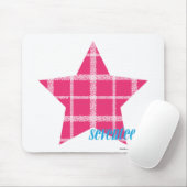Karierte Magenta 3 Mousepad (Mit Mouse)