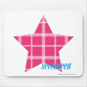 Karierte Magenta 3 Mousepad (Vorne)
