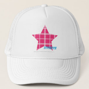 Karierte Magenta 3 Truckerkappe