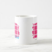Karierte Magenta 4 Kaffeetasse (Mittel)