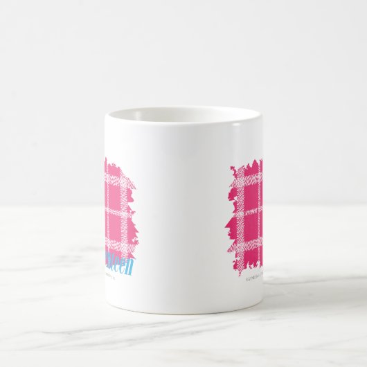 Karierte Magenta 4 Kaffeetasse (Mittel)