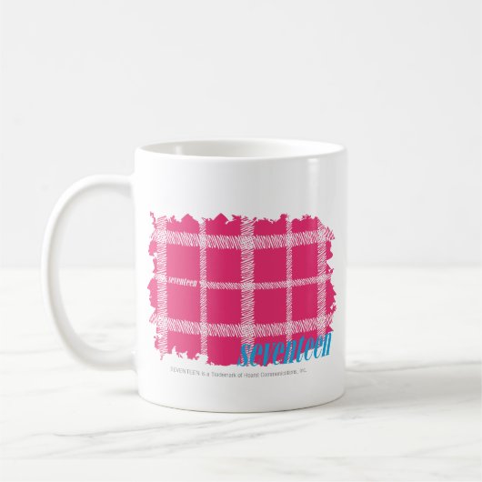 Karierte Magenta 4 Kaffeetasse (Links)