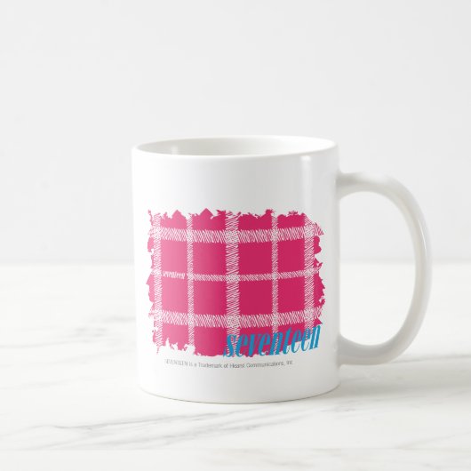 Karierte Magenta 4 Kaffeetasse (Rechts)