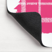 Karierte Magenta 4 Mousepad (Ecke)