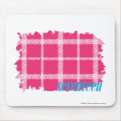 Karierte Magenta 4 Mousepad (Vorne)