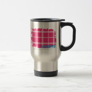 Karierte Magenta 4 Reisebecher