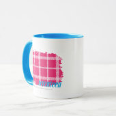 Karierte Magenta 4 Tasse (Vorderseite Links)