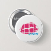 Karierte Magenta Button (Vorne & Hinten)