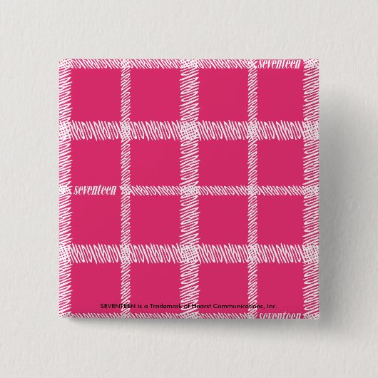 Karierte Magenta Button (Vorderseite)