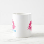 Karierte Magenta Kaffeetasse (Mittel)
