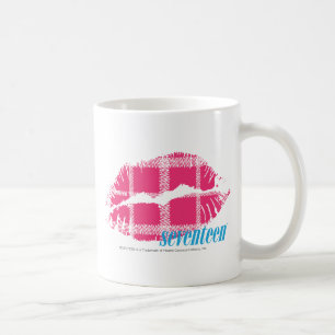 Karierte Magenta Kaffeetasse
